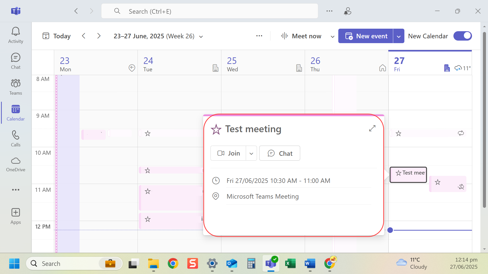 Select the meeting to open its details