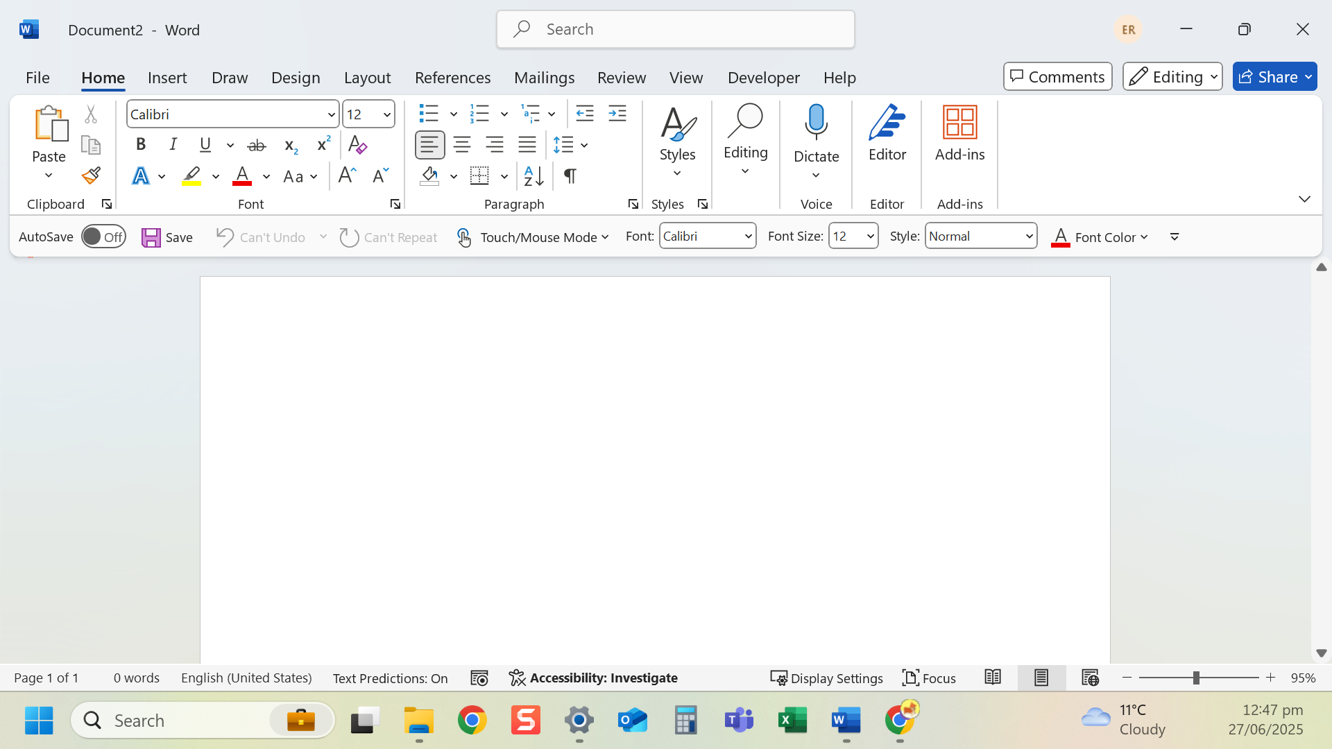 Open the 'View' tab in Microsoft Word