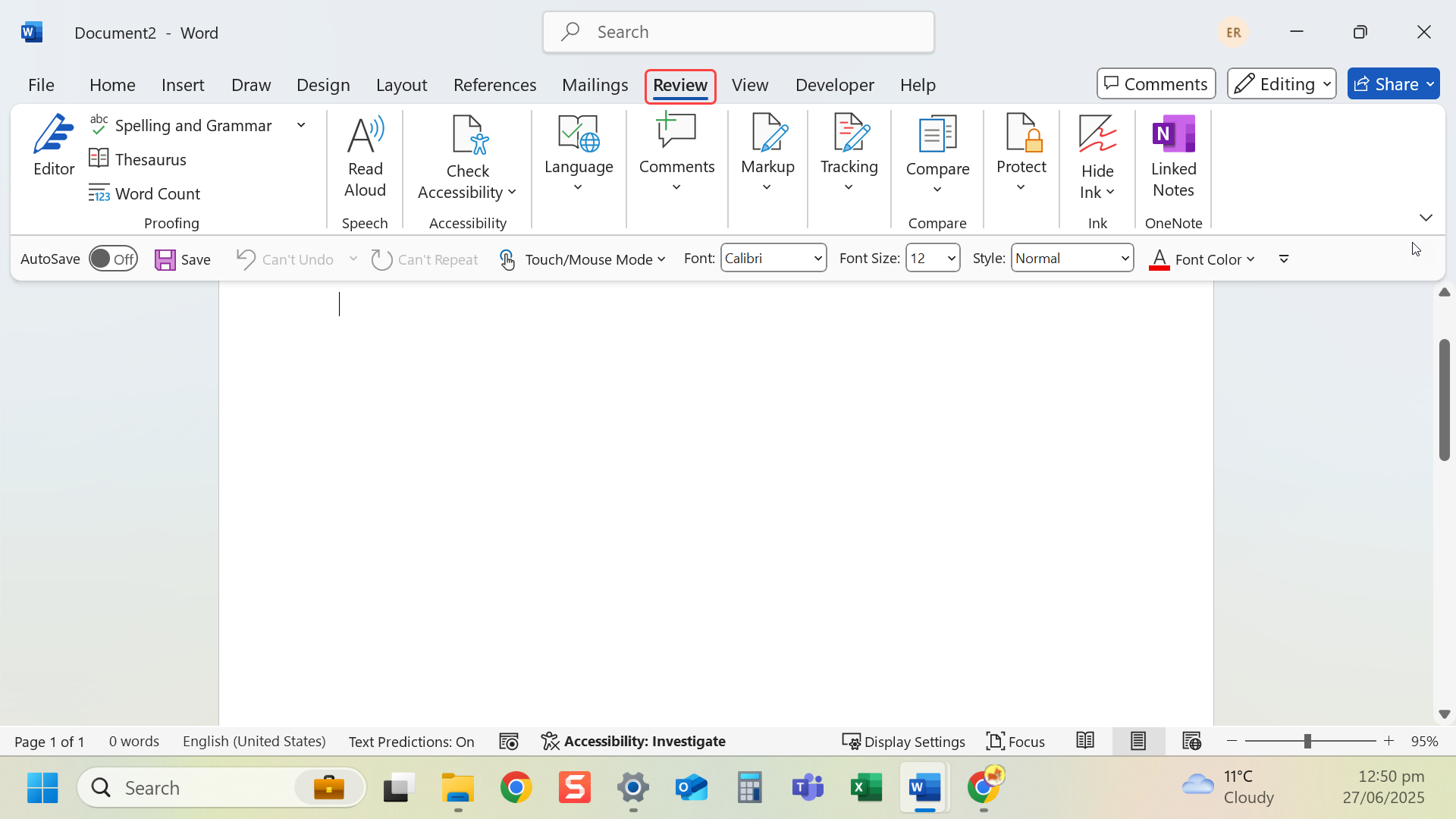 Select 'Read Aloud' under the 'Speech' section