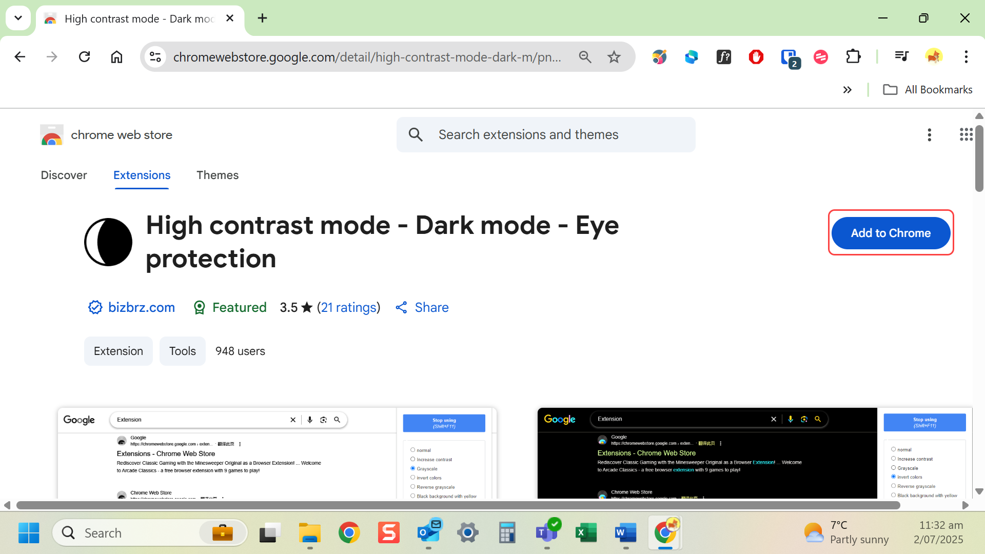 Select 'Add to Chrome'