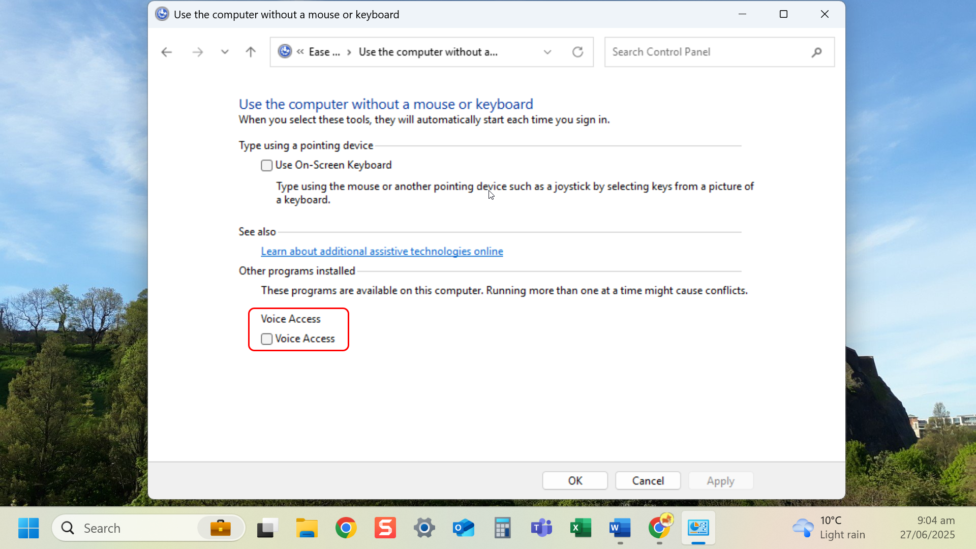 Select Voice Access